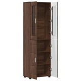 Highboard FLORIN Brown Oak 60 x 35 x 182 cm Engineered Wood 3397921