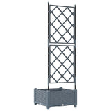 Garden Planter LiGht Grey 40 x 40 x 125.5 cm PP 42002881