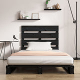 Bed Frame without Mattress Black 75x190 cm Small Single Solid Wood Pine 3120161
