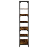 Bookcase Smoked Oak 81x36x176 cm Engineered Wood 836225