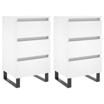 ZNTS Bedside Cabinets 2 pcs White 40x35x69 cm Engineered Wood 826941