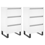 ZNTS Bedside Cabinets 2 pcs White 40x35x69 cm Engineered Wood 826941