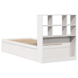 Bed Frame without Mattress White 90x200 cm Solid Wood Pine 3323465