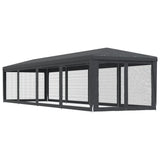 Party Tent with 10 Mesh Sidewalls Anthracite 3x12 m HDPE 319249