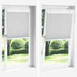 ZNTS Pleated Blind Light Grey 120x200 cm Fabric Width 119.4 cm Polyester 4015368