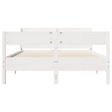 Bed Frame without Mattress White 140x190 cm Solid Wood Pine 3306940