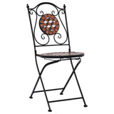 Mosaic Bistro Set Terracotta Powder-coated iron, ceramic tile 279689