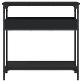 Console Table with Shelf Black 75x29x75cm Engineered Wood 837712