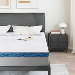 Mattress Pads White and blue 200 x 200 cm Gel Memory Foam 4106274