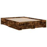 Bed Frame Smoked Oak Engineered Wood Double Bed Frame 3280402