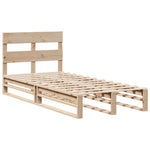 ZNTS Bed Frame without Mattress 90x200 cm Solid Wood Pine 850794