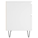 Bedside Cabinets 2 pcs White 40x35x50 cm Engineered Wood 830669