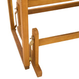 Garden Glider Bench Natural 110 x 59 x 97 cm Solid Acacia Wood 42028087