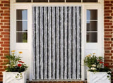 Fly Curtain Grey and Black 100x220 cm Chenille 377330