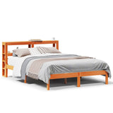 Bed Frame with Headboard without Mattress Wax Brown 120x190 cm Small Double 3305734