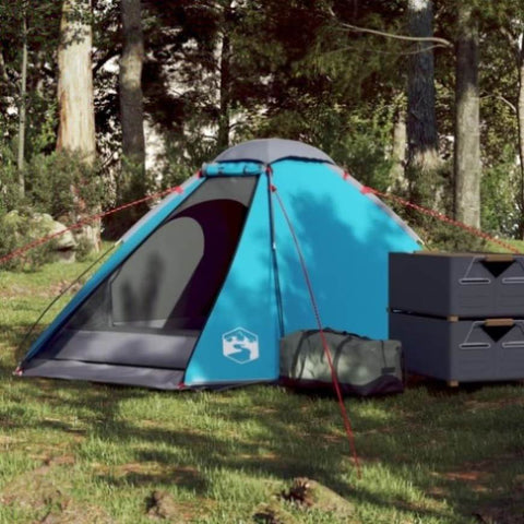 ZNTS Camping Tent Dome 2-Person Blue Waterproof 94766