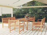 Garden Dining Set Natural Teak Solid Teak Wood Medium 3157170