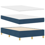 Box Spring Bed with Headboard Blue 120 x 200 cm Fabric 3339692