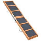 Dog Ramp Grey 120x30 cm Solid Wood Fir 172419