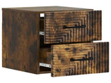 Wall-Mounted Bedside Cabinet Smoked Oak 34.5 x 33 x 40 cm 898645