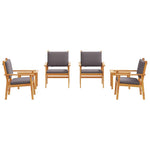 Garden Sofa Set 6 pcs Brown 45 x 45 x 38cm Solid Acacia wood 3331816