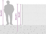 Chain Link Fence with Post 10 x 1.6 m PVC-Coated Steel 3336244