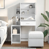 Dressing Table with Cabinet White 80x35x132 cm 848234