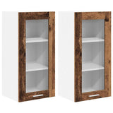 Hanging Cabinet 2 pcs Old Wood 40 x 31 x 80 cm Engineered Wood 884311