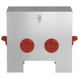 Chicken Feeder Silver 40.5 x 25 x 38 cm Galvanised Steel 874653