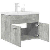 ZNTS Bathroom Sink Cabinet with Built-in Basin and Faucet Concrete Grey 3324889