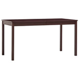 Dining Table Dark Brown 140x70x73 cm Pinewood 283401
