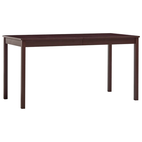 Dining Table Dark Brown 140x70x73 cm Pinewood 283401