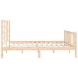 Bed Frame without Mattress 200x200 cm Solid Wood Pine 3107633
