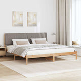 Bed Frame with Headboard Brown 200 x 200 cm Solid Pine Wood 3394401