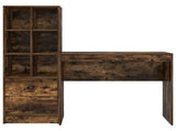Desk with Drawer with Shelf with Storage 2 pcs Smoked Oak 3337325