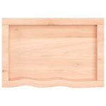 ZNTS Wall Shelf 60x40x cm Untreated Solid Wood Oak 363528