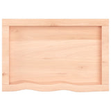 ZNTS Wall Shelf 60x40x cm Untreated Solid Wood Oak 363528