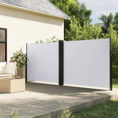 ZNTS Retractable Side Awning White 160x1000 cm 4004736