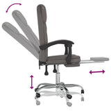 Reclining Office Chair Grey Faux Leather 349812