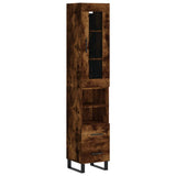 Highboard Smoked Oak 34.5x34x180 cm Engineered Wood 3199326