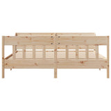 Bed Frame without Mattress 200x200 cm Solid Wood Pine 3306993