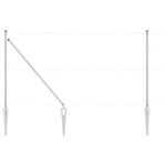 Fence Post Other 26 pcs Silver 3.2 x 3.2 x 160 cm Steel 3350211
