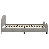 Children's Bed Frame with Headboard Light Grey 90 x 200 cm 42011127