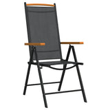 Garden Dining Set Black and brown 3200602