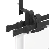 Sliding Door Hardware Kit 183 cm Steel Black 3295729
