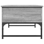 ZNTS Coffee Table Grey Sonoma 70x50x40 cm Engineered Wood and Metal 845374