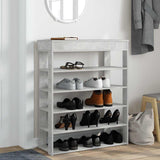 Shoe Rack Concrete Oak 80x30x98 cm Engineered Wood 859935