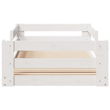 Bed Frame without Mattress White 80x200 cm Solid Wood Pine 855679