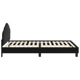 Children's Bed Frame with Headboard Black 90 x 190 cm Velvet 42010952