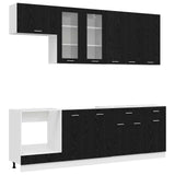 Kitchen Unit LYON 8 pcs Black Oak Engineered Wood 3438204